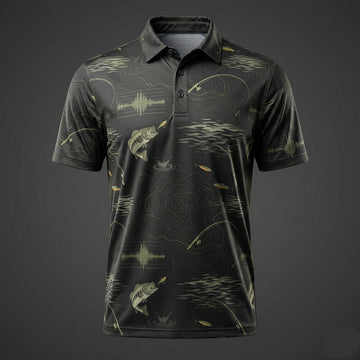 Bass Fishing Polo Shirt, Fathers Day Golf Shirts For Men BFP1007