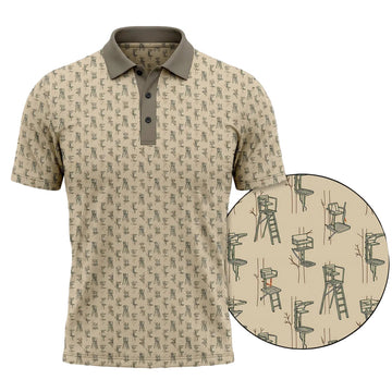 Deer Stand Micro Pattern Polo Shirt DP1005