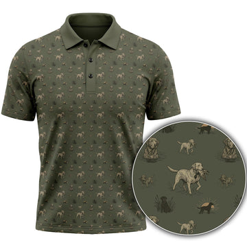 Labrador Duck Hunting Micro Pattern Polo Shirt DHP1009