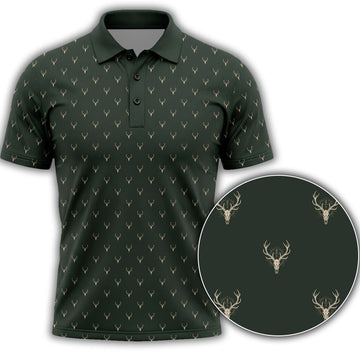 Deer Skull Micro Pattern Polo Shirt DP1010