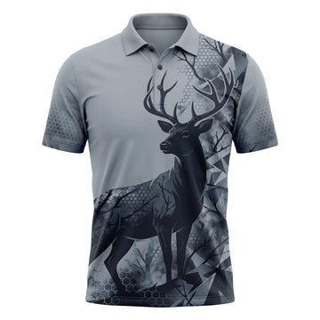 Whitetail Deer Hunting Pattern Polo Shirt DP1012