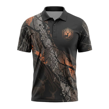 Deer Hunting Camo Pattern Polo Shirt DP1013