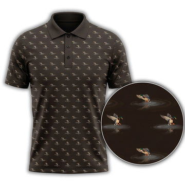 Mallard Duck Hunting Pattern Polo Shirt DHP1011