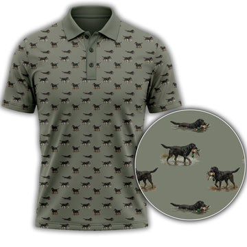 Labrador Retriever Duck Hunting Pattern Polo Shirt DHP1012