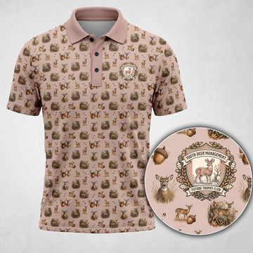 Youth Deer Management Pattern Polo Shirt DP1015