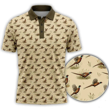 Pheasant Bird Pattern Polo Shirt PHP1001