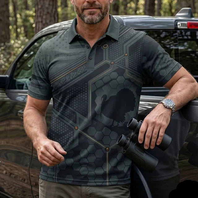Turkey Hunting Polo Shirt Gift For Dad TP1047