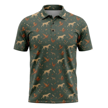 Pointer Dog Hunting Pattern Upland Heritage Polo Shirt Pheasant PHP1002
