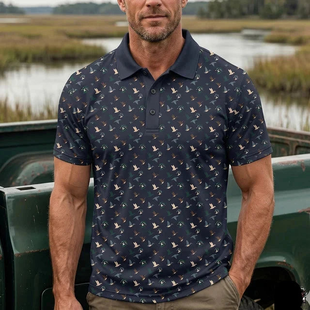 Wood Duck Flight Hunting Polo Shirt DHP1018