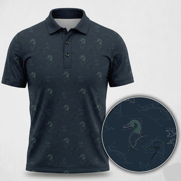 Duck Hunting Flyway Blueprint Polo Shirt DHP1021