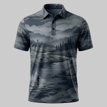 Fly Fishing Where Rivers Wander Polo Shirt FFP1009