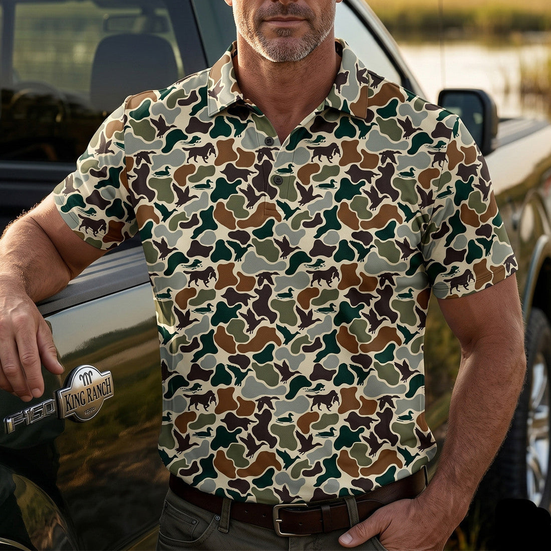 Duck Hunting Camo Polo Shirt DHP1024