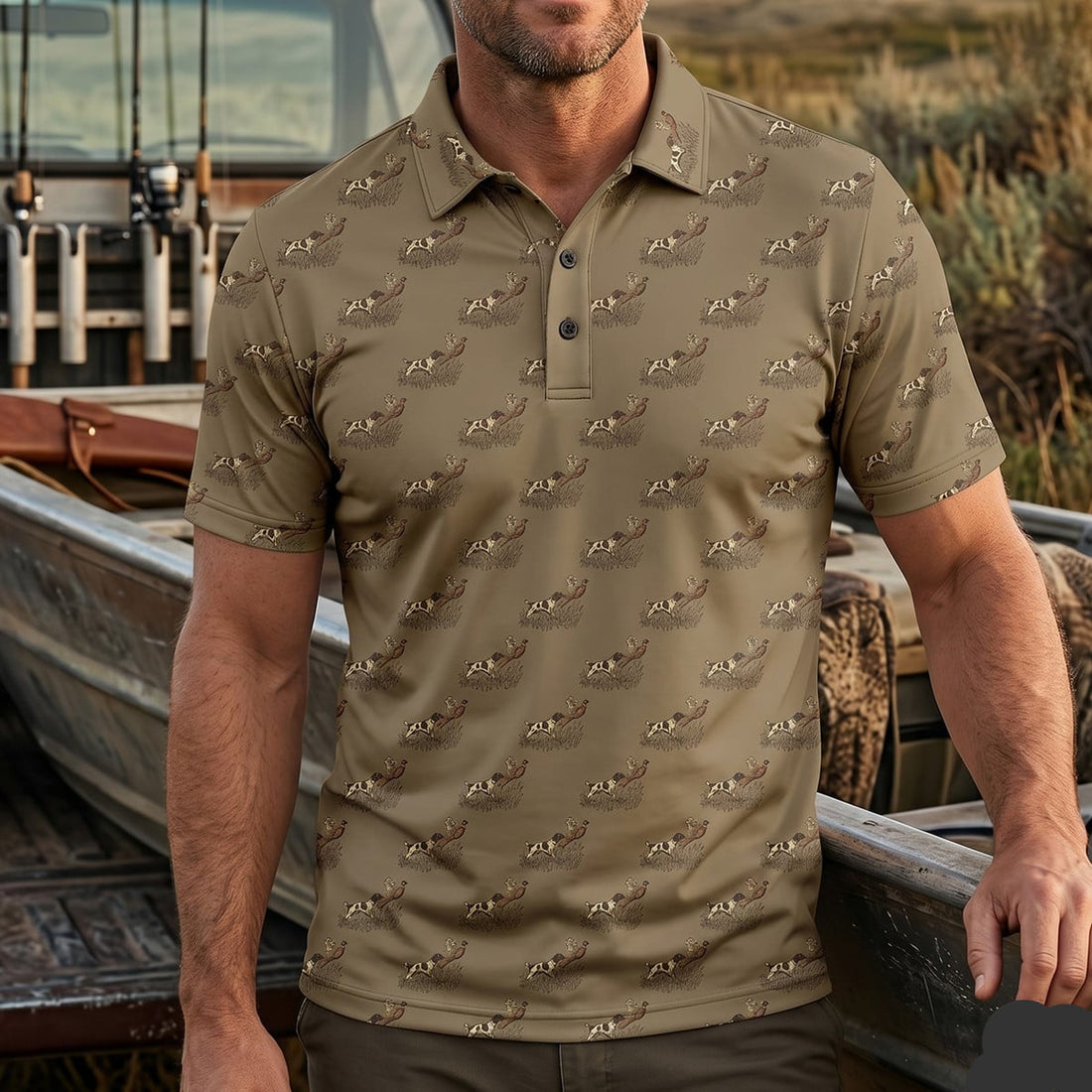 Dog and Pheasant Hunting Polo Shirt PHP1004