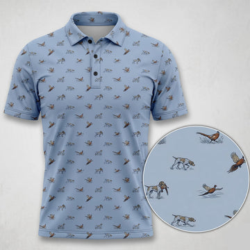 Upland Heritage Pheasant Hungting Polo Shirt Gift Dad PHP1005