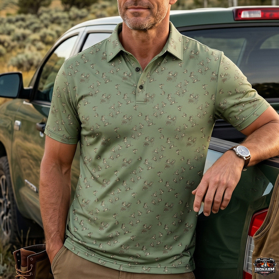 Turkey Upland Quail Hunter Father's Day Gift Polo Shirt QHP1001