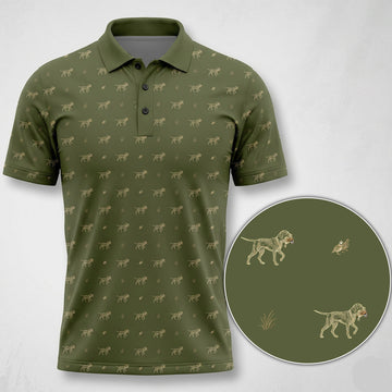 Duck Hunting Dog Retriever Bird Polo Shirt  Father's Day Gift QHP1002