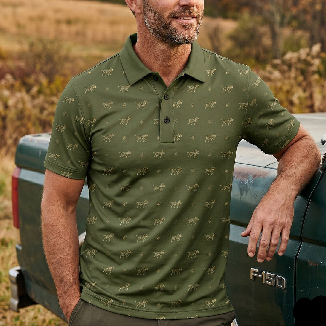 Duck Hunting Dog Retriever Bird Polo Shirt  Father's Day Gift QHP1002