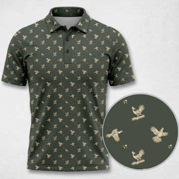Grouse Hunting Polo Shirt Upland Bird Hunter Father's Day Gift RGP1001