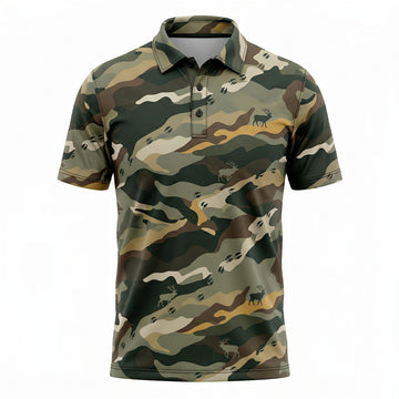 Whitetail Deer Hunter Dad Father's Day Gift Polo Shirt EHP1001