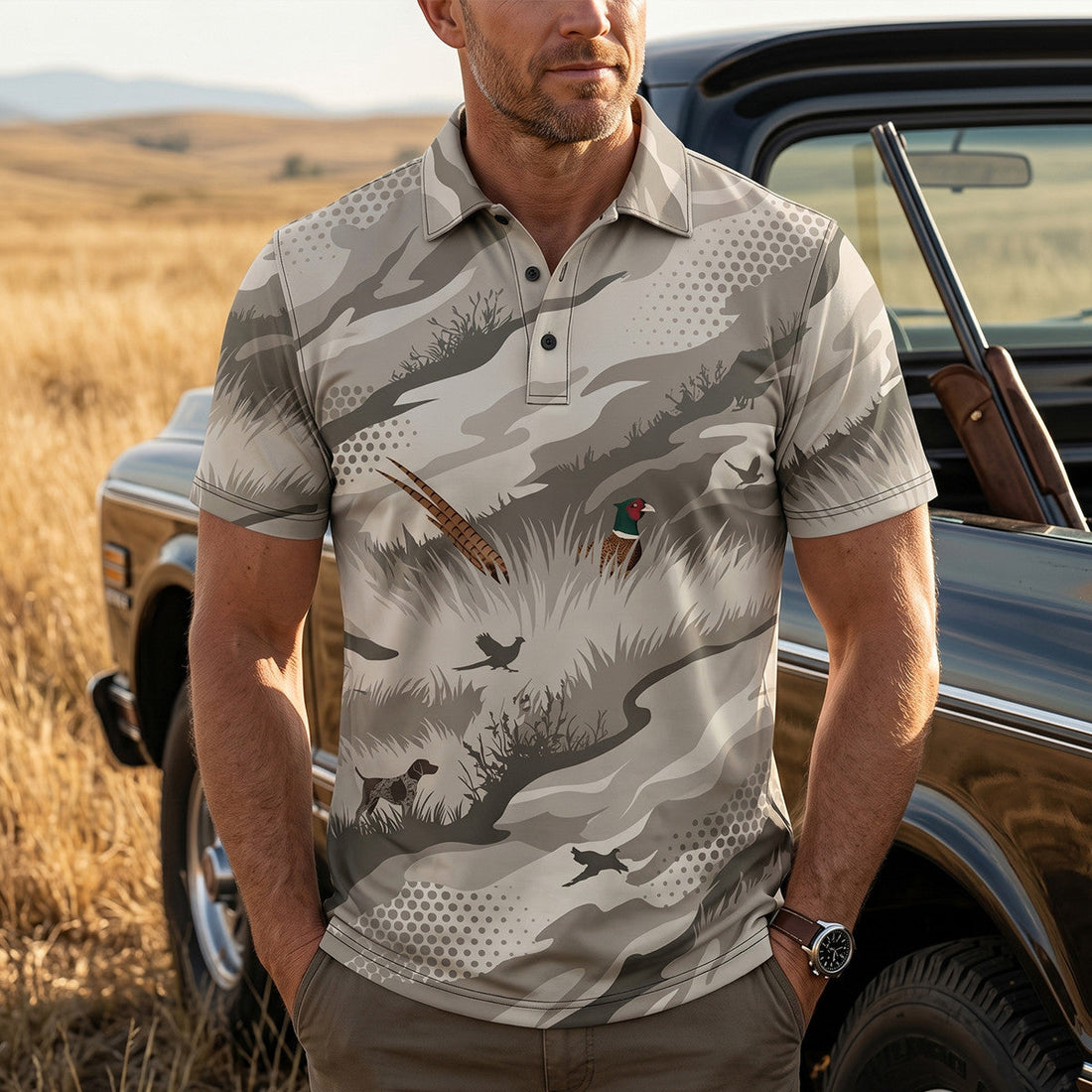 Pheasant Dog Upland Heritage Hunter Polo Shirt PHP1009