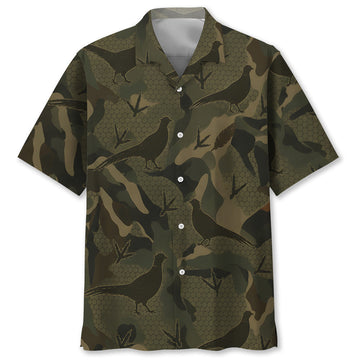 Pheasant Camouflage Hunting Hawaiian Shirt