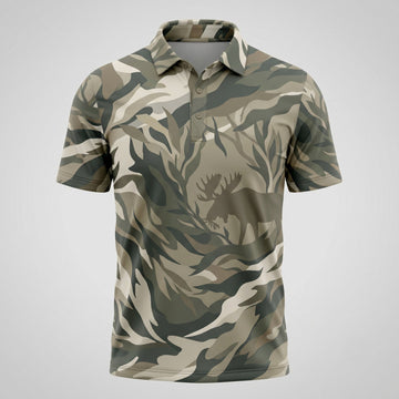 Moose in the Brush Hunting Polo Shirt MHP1002