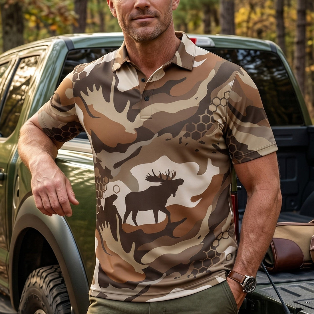 Moose Hunting Polo Shirt MHP1004