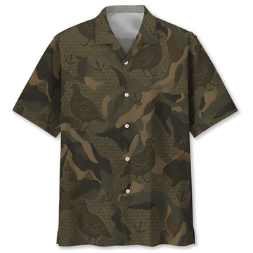 Grouse Hunting Camouflage Hawaiian Shirt