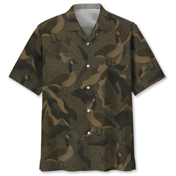 Goose Hunting Camouflage Hawaiian Shirt