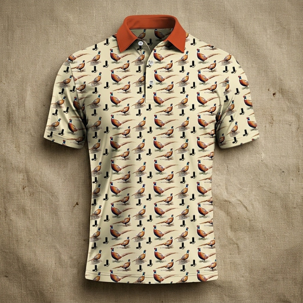Pheasant Hunting Men Polo Shirt