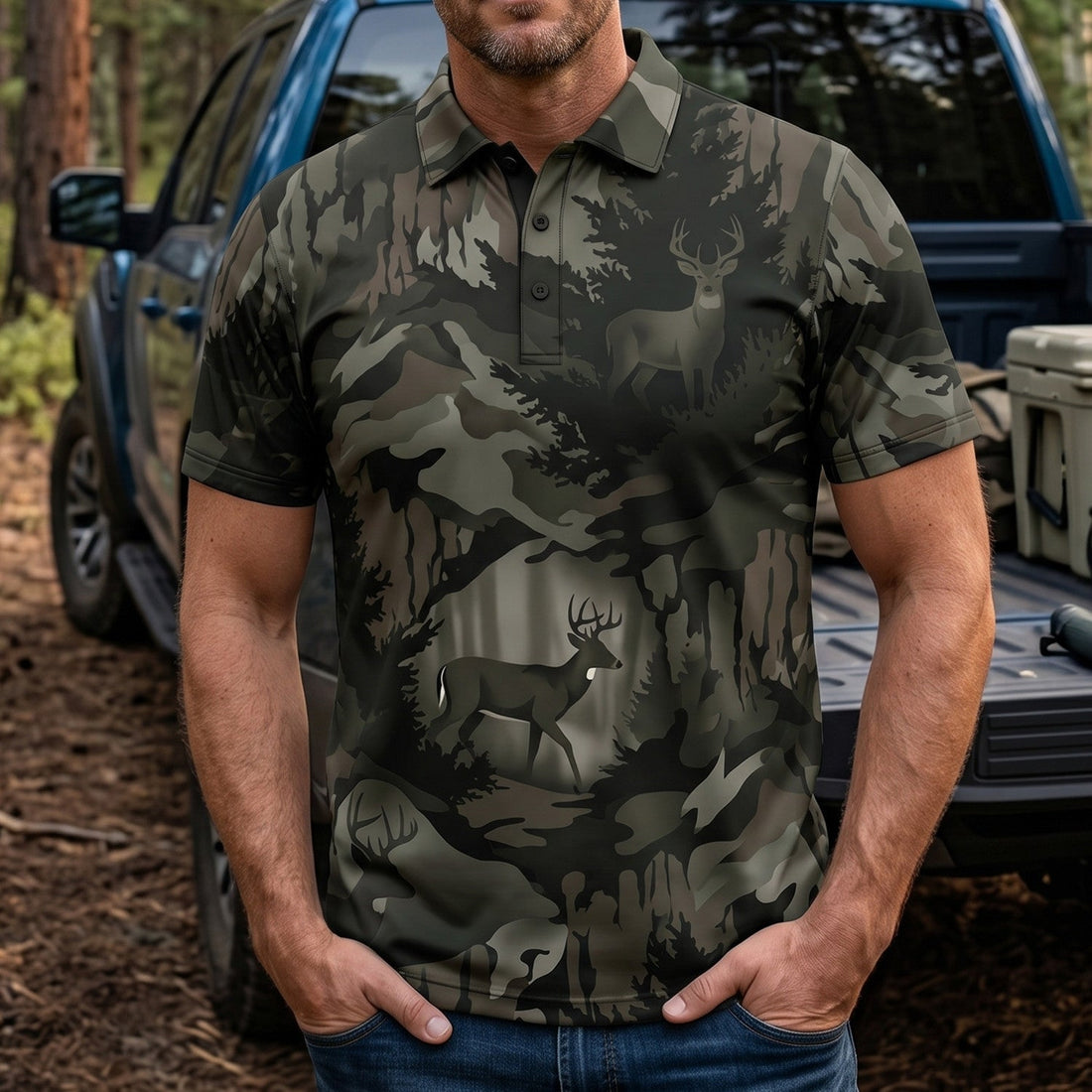 Whitetail Country Deer Collection - Polo Shirt WDP1002