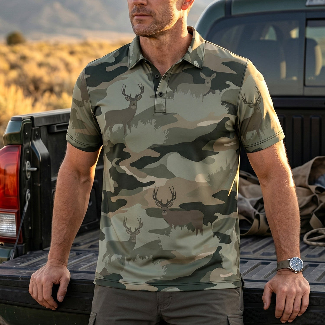 Mule Deer Hunting - Polo Shirt MDHP1002