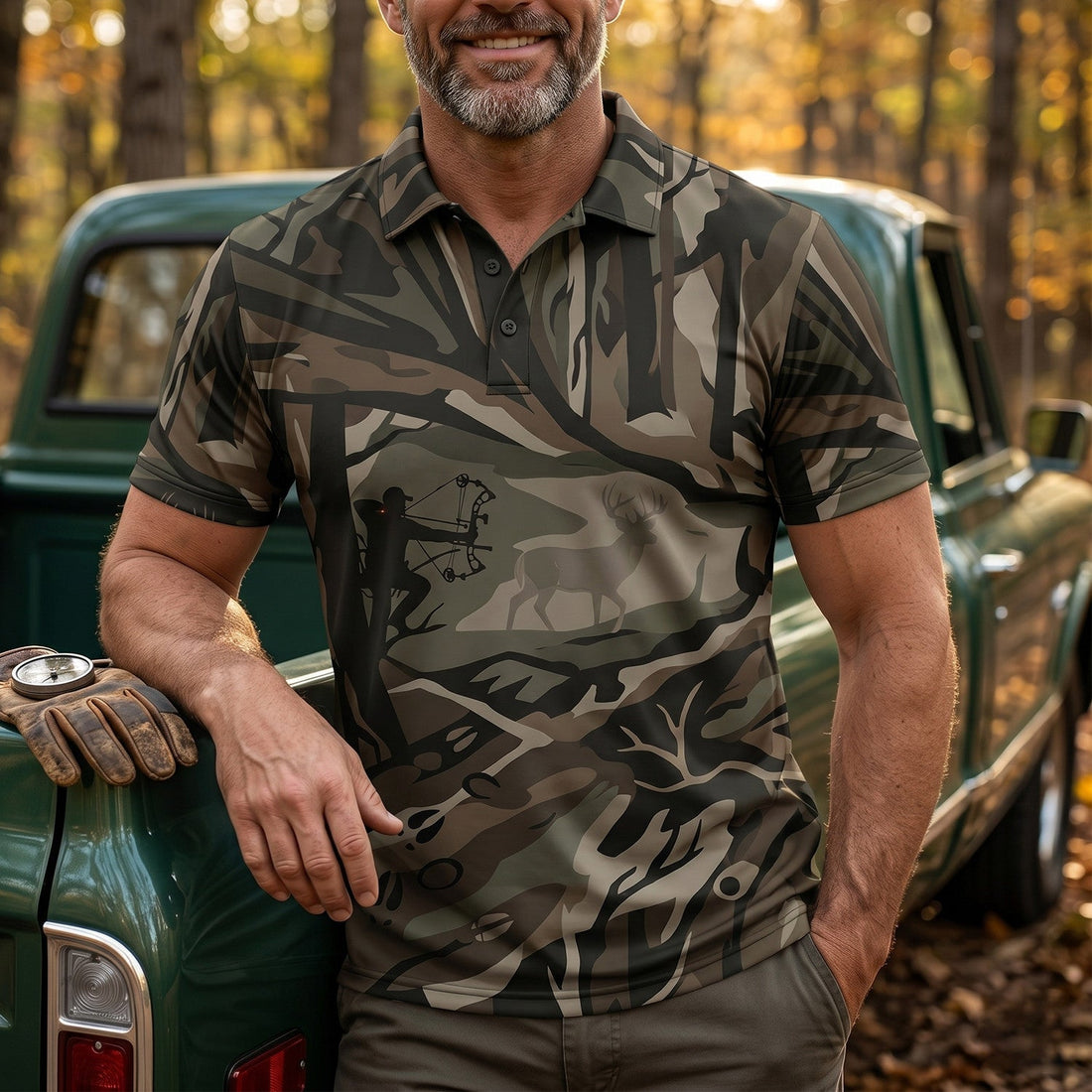 Deer Bowhunting Polo Shirt BHP1006