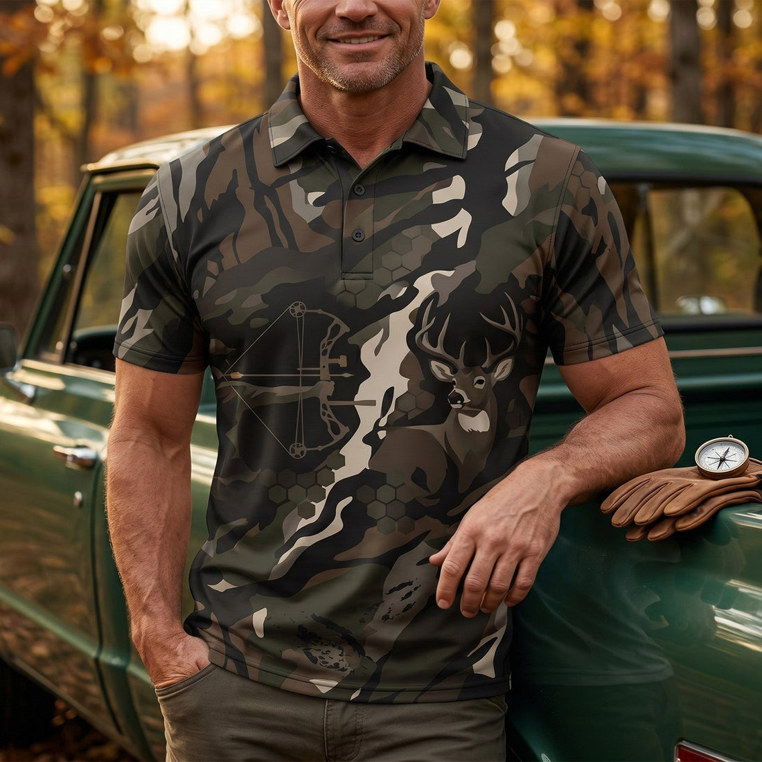 Deer Bowhunting Polo Shirt BHP1007