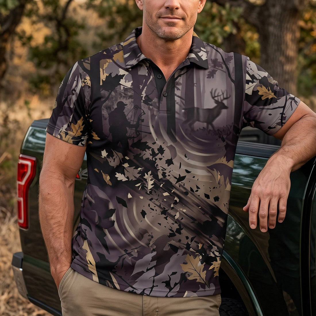 Deer Bowhunting Polo Shirt BHP1009
