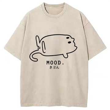 Personality fashion Bad Mood Washed T-Shirt