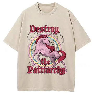 Personality fashion Destroy the Patriarchy Washed T-Shirt