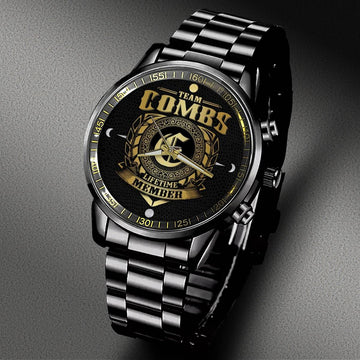 COMBS - LIFETIME MEMBER - Black Fashion Watch Custom Your Name, Best Family Gifts
