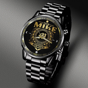MIKE - LIFETIME MEMBER - Black Fashion Watch Custom Your Name, Best Family Gifts
