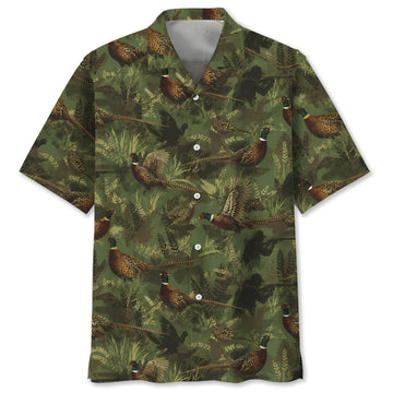 Camouflage Pheasant Hunting Pattern Hawaiian Shirt