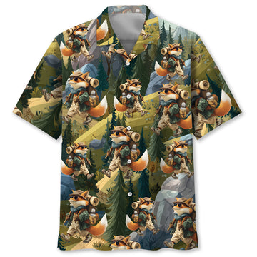 Wilderness Fox Camper Hawaiian Shirt