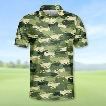 Alligator Fish Camouflage Polo Shirt for Men Women