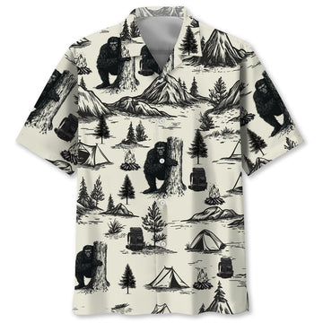 Vintage Camping Hawaiian Shirt