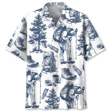 Vintage Hiking Camp Hawaiian Shirt