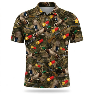 Vintage Duck Hunting Camouflage Hawaiian Shirt