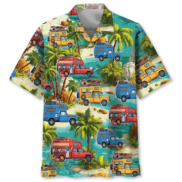 Truck Camper Funny Hawaiian Shirt