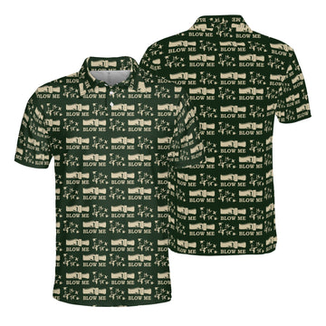 Duck Hunting Blow Me Polo Shirt For Men