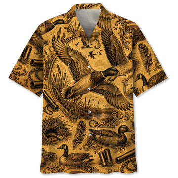 Waterfowl Hunting Legend Vintage Art Hawaiian Shirt
