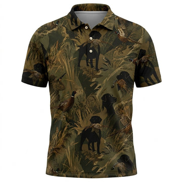 Wild Pheasant Retriever Camouflage Polo Shirt