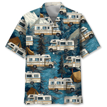 Vintage Class B Motorhome Hawaiian Shirt
